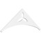 Ekena Millwork Pitch Naple Architectural Grade PVC Gable Pediment, 48"W x 18"H x 1"P (9/12) GPP048X018X100NAP - alternate 1